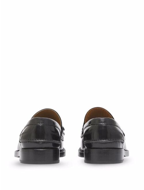 Burberry logo-detail leather loafers