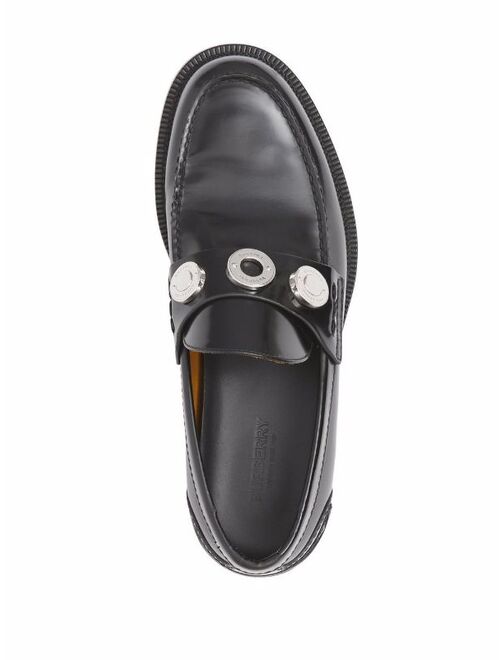 Burberry logo-detail leather loafers