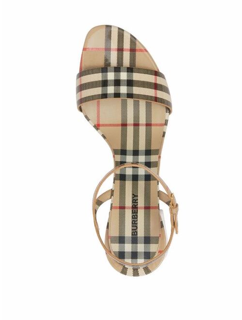 Burberry Vintage Check patent-leather sandals