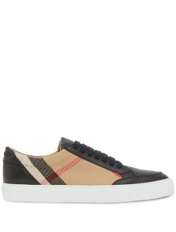 check pattern low-top sneakers