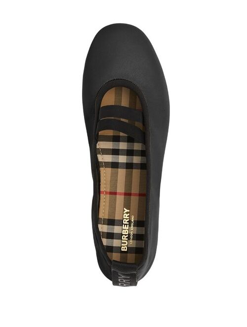 Burberry logo-detail ballerina shoes