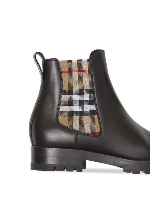 Burberry Chelsea check-panel boots