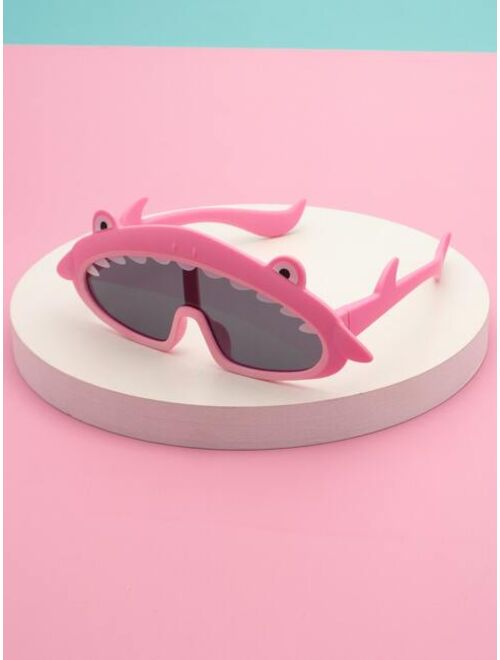 Shein Boys Shark Design Frame Fashion Glasses