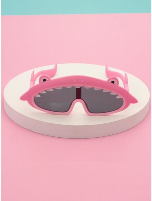 Shein Boys Shark Design Frame Fashion Glasses