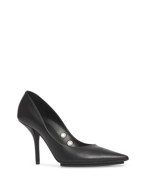 Burberry eyelet-detail pointed toe pumps