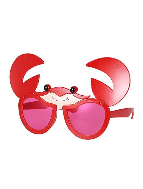 KKBES Funny Sunglasses Luau Fancy Dress Luau Party Sunglasses Crab Shape Sunglasses Hawaii Theme Party Supplies