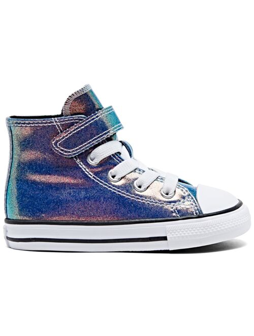 Converse Toddler Girls Iridescent Easy-On Stay-Put Closure Chuck Taylor All Star High-Top Casual Sneakers from Finish Line