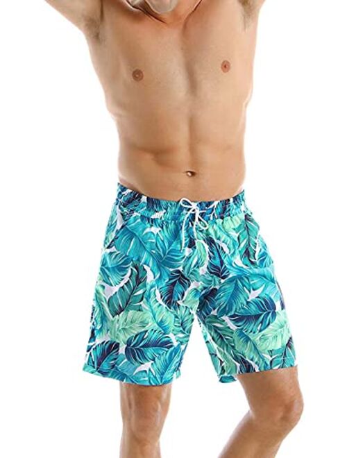 Louvton Family Matching Swimsuit Father and Son Floral Print Beachwear Swimwear Sets Daddy and Me Swimming Trunk