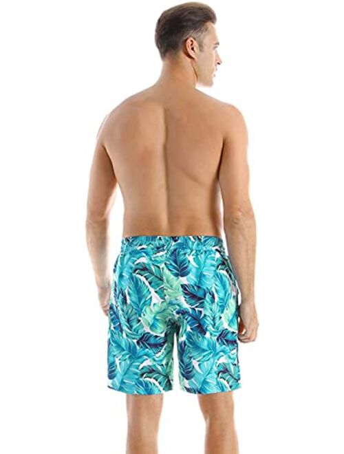 Louvton Family Matching Swimsuit Father and Son Floral Print Beachwear Swimwear Sets Daddy and Me Swimming Trunk