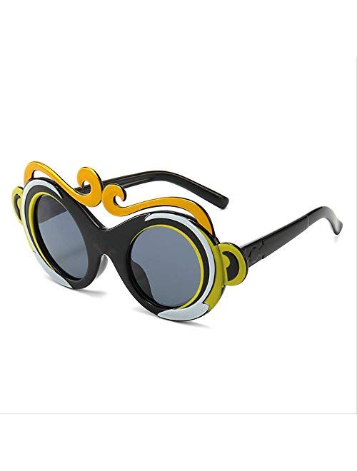 ZPF Polarized Sunglasses Children's Cartoon Sunscreen Sunglasses Small Monkey Shape Selling Budding Silicone Glasses Black-Framed Black Legs