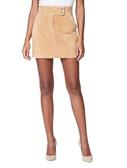 [BLANKNYC] Womens Women's Real Suede Hi Rise Mini Skirt
