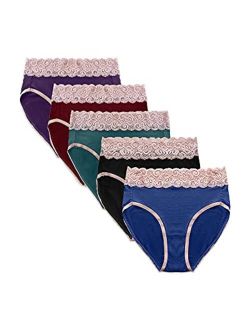 Mama Cotton Women's Over The Bump Maternity Panties High Waist Full Coverage Pregnancy Underwear Multi-Pack S-4XL 