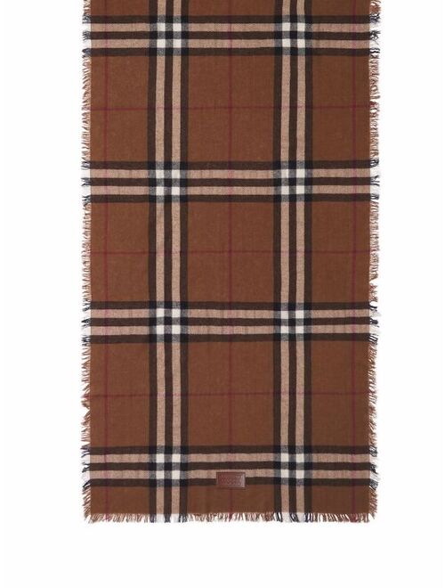 Burberry check-pattern scarf