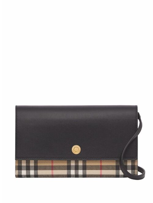 Burberry detachable-strap checked wallet