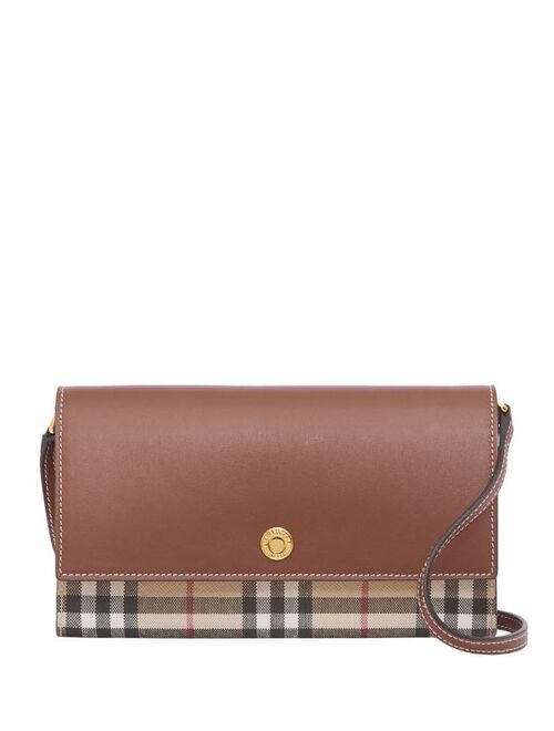 Burberry detachable-strap checked wallet