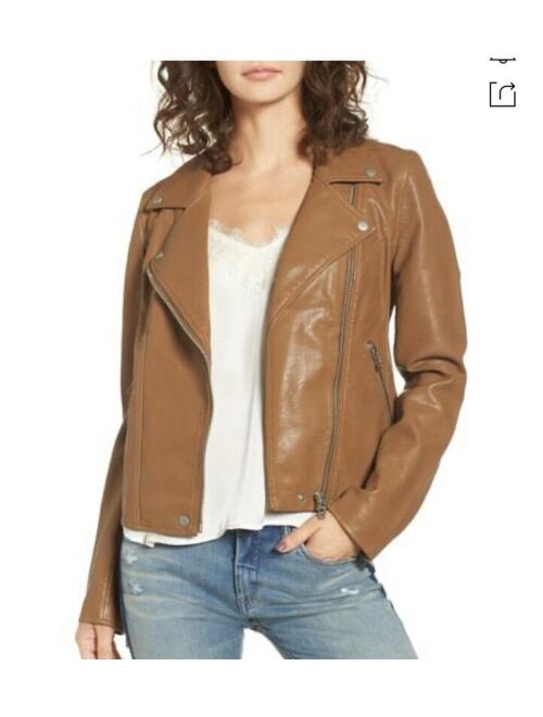 BLANKNYC Life Changer Faux Leather Moto Jacket - Size M - NWT