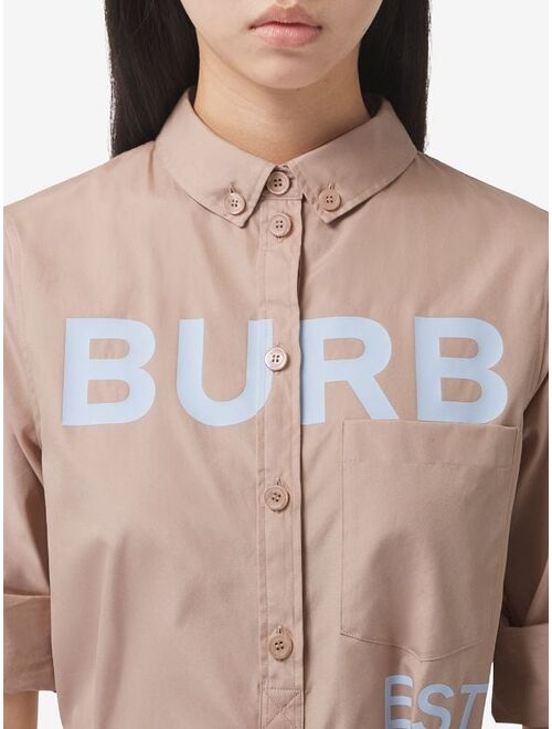 Burberry Kiley belted logo print dress