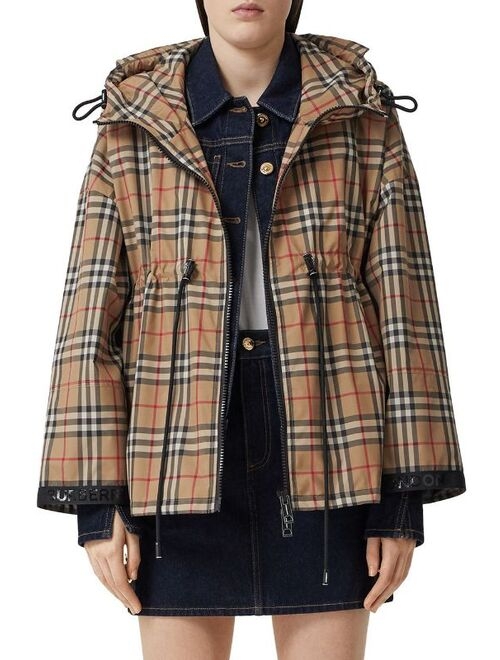 Burberry Vintage Check drawstring waist jacket