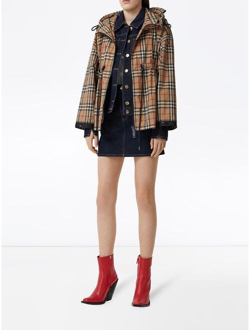 Burberry Vintage Check drawstring waist jacket