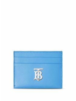 Monogram-plaque leather cardholder