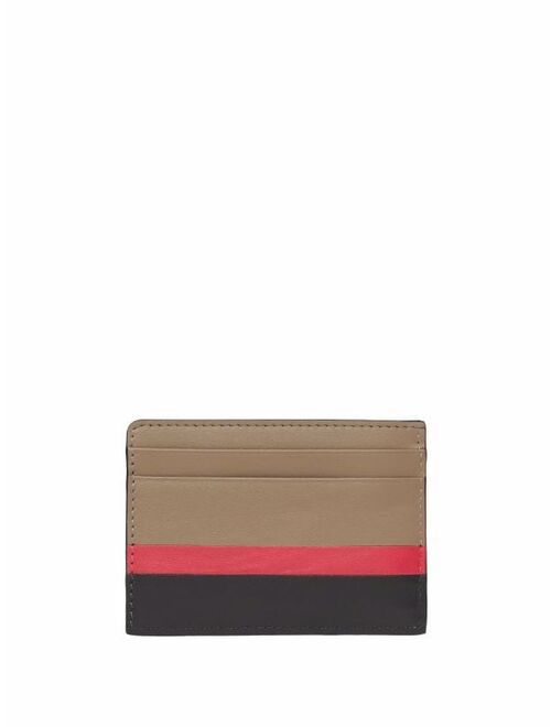 Burberry striped leather cardholder