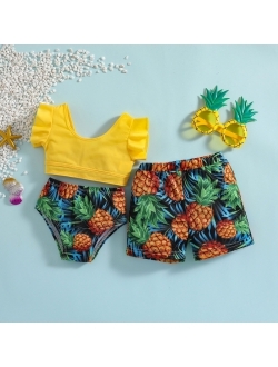 Jxzom Family Matching Swimsuit Sisters and Brothers Bikini Set Girls Two Pieces Bathing Suit Boys Swim Shorts