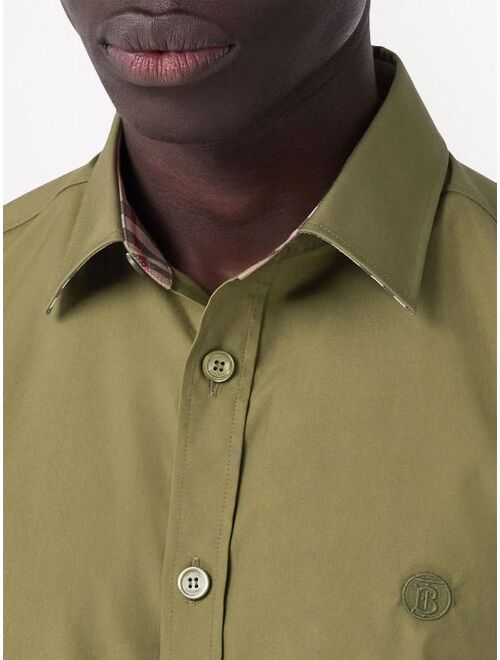Burberry monogram motif cotton poplin shirt
