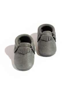 - Soft Sole Leather Moccasins - Baby Girl Boy Shoes - Multi-Color