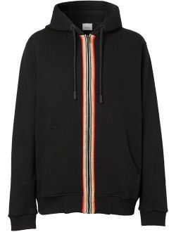 Icon Stripe zip-up hoodie