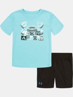 Boys' Pre-School UA Graffitti Logo Short Sleeve & Shorts Set