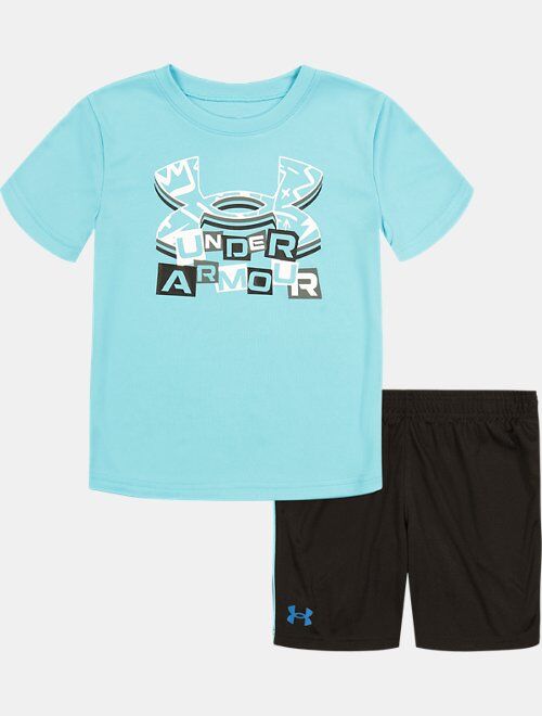 Under Armour Boys' Pre-School UA Graffitti Logo Short Sleeve & Shorts Set