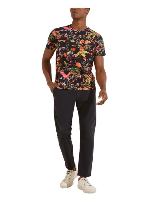 GUESS Men's Floral Print T-Shirt