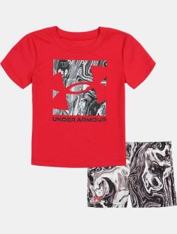 Boys' Toddler UA Liquid Big Logo Short Sleeve & Shorts Set