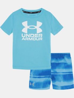 Boys' Infant UA Gated Stripe Surf Shirt & Volley Shorts Set