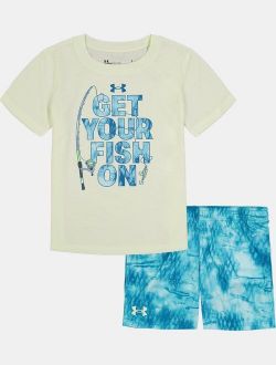 Boys' Pre-School UA Get Your Fish On Short Sleeve & Shorts Set