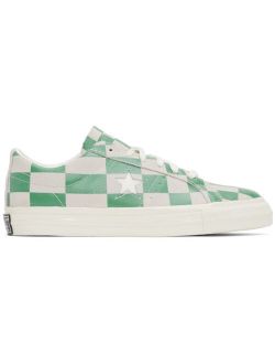 Green & Grey Warped Board Sneakers