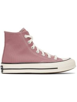 Pink Recycled Canvas Chuck 70 Hi Sneakers