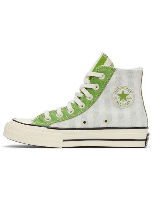 Converse Green Chuck 70 Striped Terry Cloth High Top Sneakers