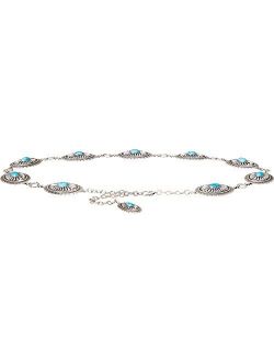 Turquoise Concho Chain Belt