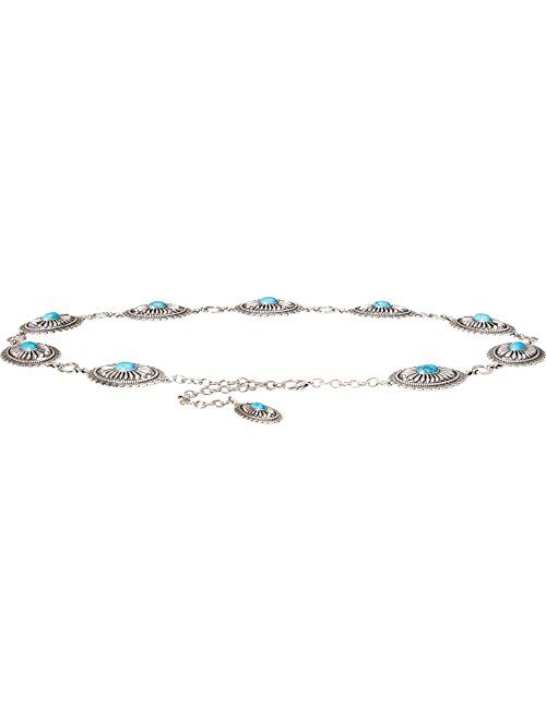 Ariat Turquoise Concho Chain Belt