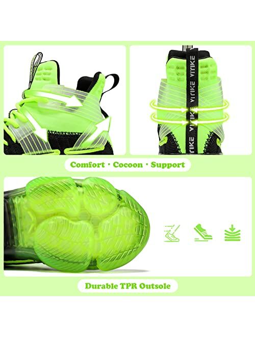Jmfchi Sports Breathable Lightweight Outdoor Fashion High-Top Boys Basketball Shoes Sneakers for Kids Girls Running Trainers Athletic Sports Shoe