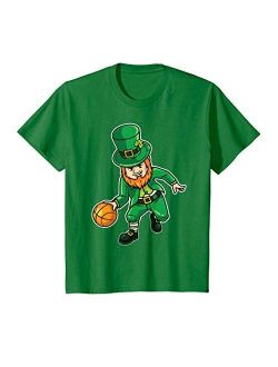 Kids Basketball St Patricks Day Shirt, Lucky Basketball Tee