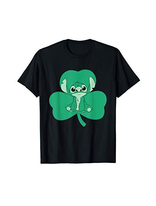 Disney Lilo and Stitch Green Shamrock St. Patrick's Day T-Shirt