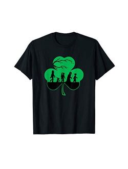 Characters Silhouettes Shamrock St. Patrick's Day T-Shirt