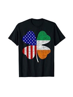 Saint Patrick'S Day Shirts For Women & Men St Patricks Day Irish American USA Flag Shamrock Clover Gift T-Shirt