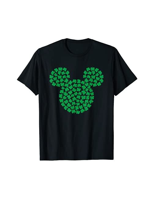 Disney Mickey Mouse Green Clovers St. Patrick's Day T-Shirt T-Shirt