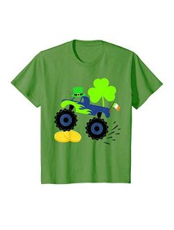 St Patricks Day Monster Truck Graphic By 101306 Kids Saint Patricks Day Funny Monster Truck for Boys Toddlers T-Shirt