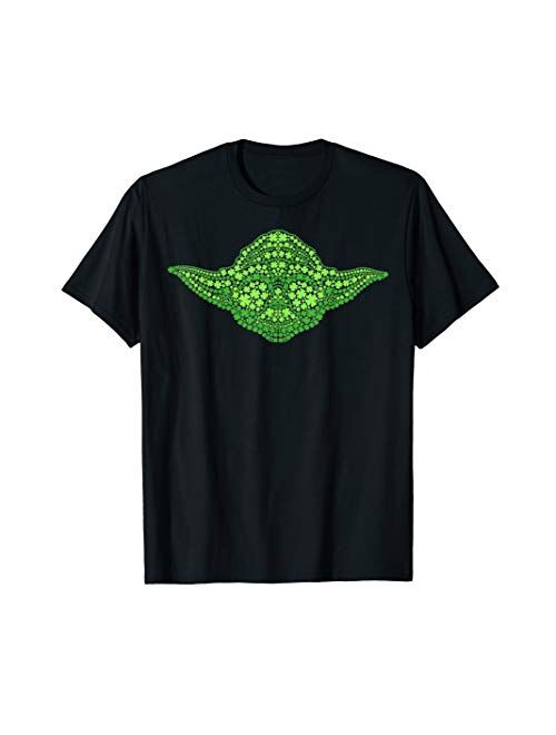 Star Wars Yoda Clover Face St Patrick's Day Graphic T-Shirt T-Shirt