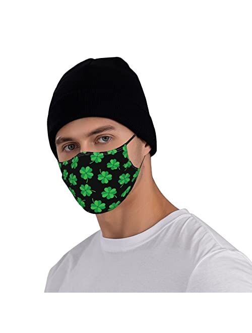 Lanyanlei 3 PCS Happy St. Patrick's Day Face Mask with 6 Filters Adjustable Masks Unisex Breathable Reusable Cloth Mask