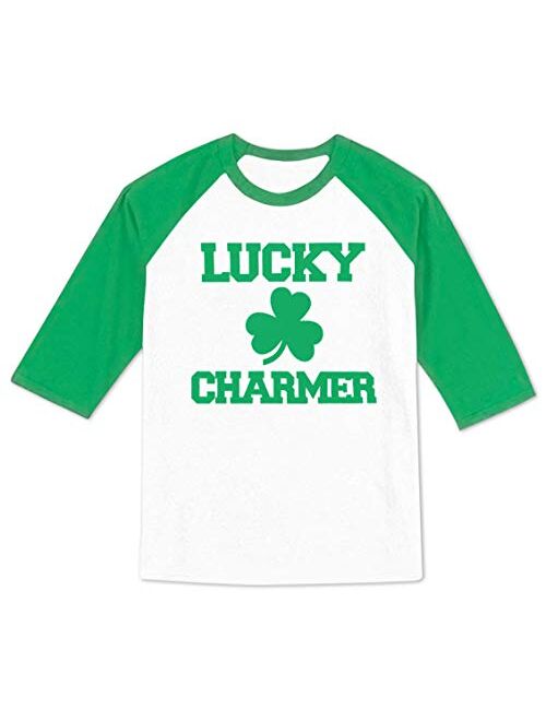 BesserBay Unisex Kids' St. Patrick's Day Lucky Shamrock Raglan Sleeve T-Shirt Irish Clover Tee 1-8 Years